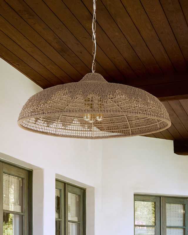 Westerly Outdoor 3-Light Chandelier, 42" Round